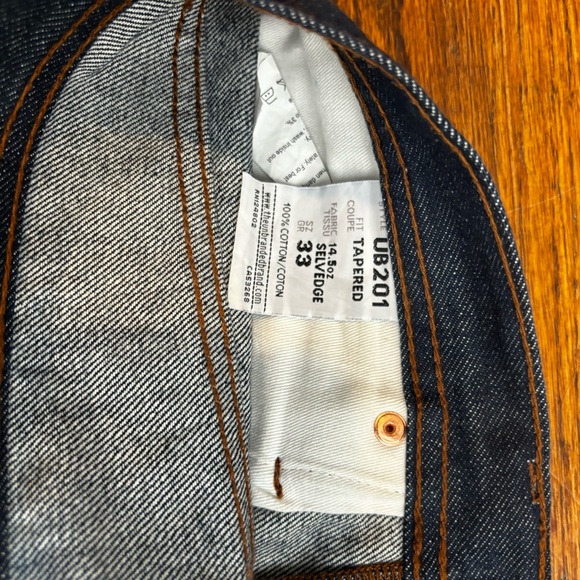 Unbranded Brand UB201 Tapered Fit 14.5oz Selvedge denim. Size 33 - Picture 4 of 7